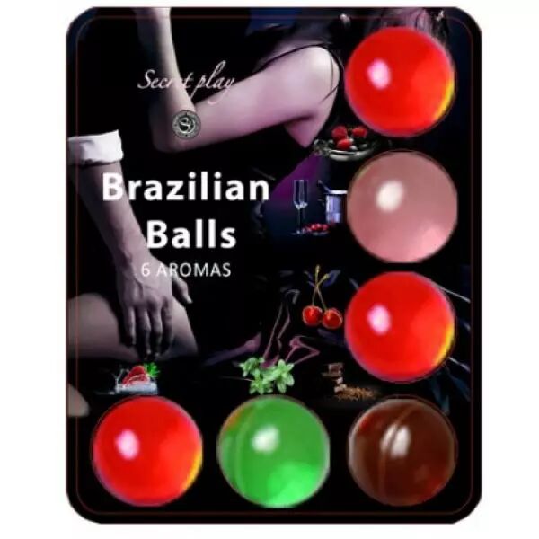 SECRETPLAY - BALLES BR�SILIENNES LUBRIFIANT HOT BALLS 6 UNIT�S