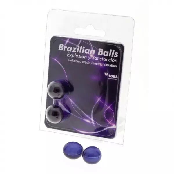 TALOKA - 2 BALLES BR�SILIENNES EFFET VIBRANT �LECTRIQUE GEL EXCITANT