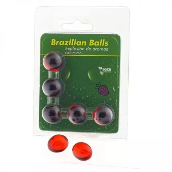 TALOKA - 5 BOULES BR�SILIENNES GEL INTIME FRAISE