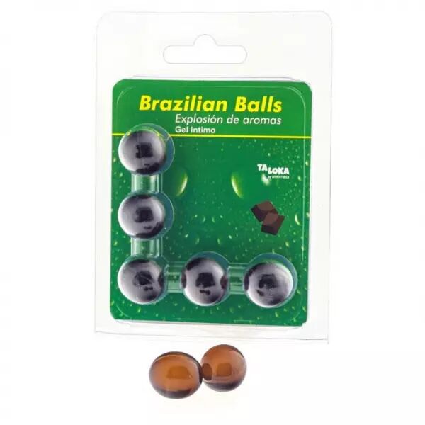 TALOKA - GEL INTIME AU CHOCOLAT 5 BOULES BR�SILIENNES