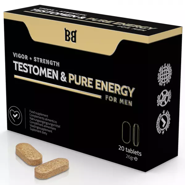 BLACK BULL - TESTOMEN & PURE ENERGY ENHANCER POUR HOMMES 20 G�LULES