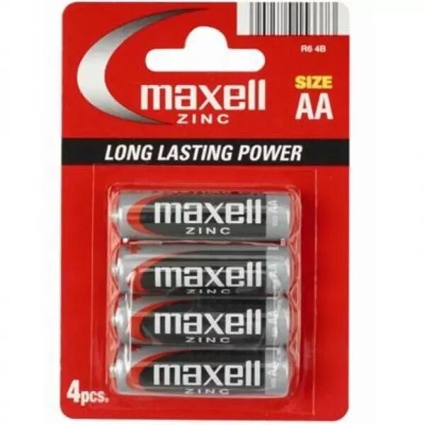 MAXELL - PILA SALINA MANGANESO AA R6 * 4 UNIT�S