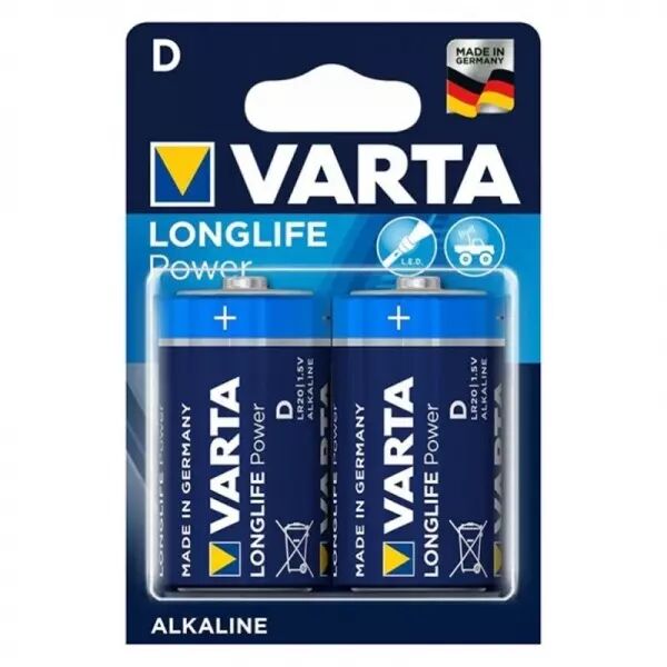 VARTA - LONGLIFE POWER PILE ALCALINE D LR20 2 UNIT�