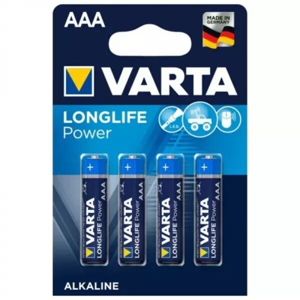 VARTA - PILE ALCALINE LONGLIFE POWER AAA LR03 4 UNIT�