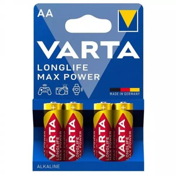 VARTA - MAX POWER PILE ALCALINE AA LR6 4 UNIT�