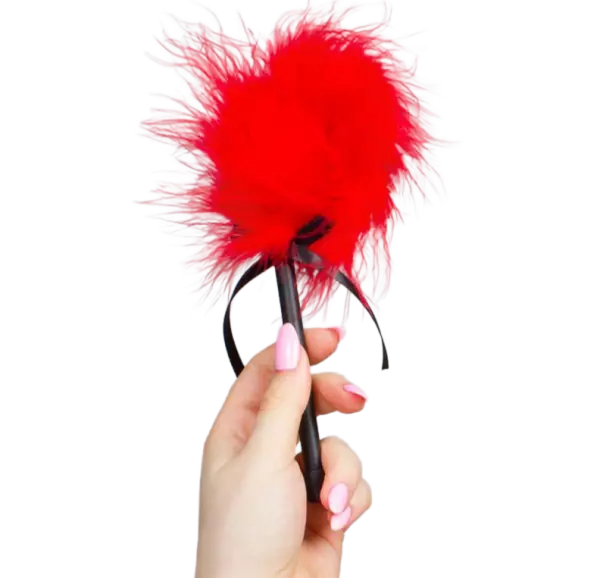 SECRETPLAY - DUSTER DE MARABOU ROUGE