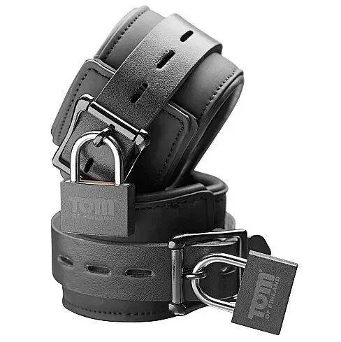 TOM OF FINLAND - POIGNETS EN N�OPR�NE AVEC SERRURE