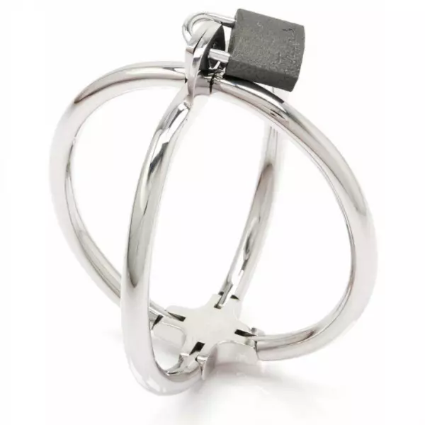 METAL HARD - MENOTTES CROIS�ES , RETENUE EN ACIER INOXYDABLE