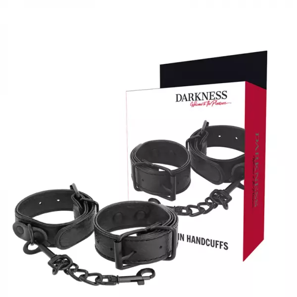 DARKNESS - MENOTTES TEXTUR�ES LARGES ET MINCE