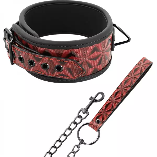 BEGME - COLLIER EN CUIR V�GAN PREMIUM �DITION ROUGE AVEC DOUBLURE EN N�OPR�NE
