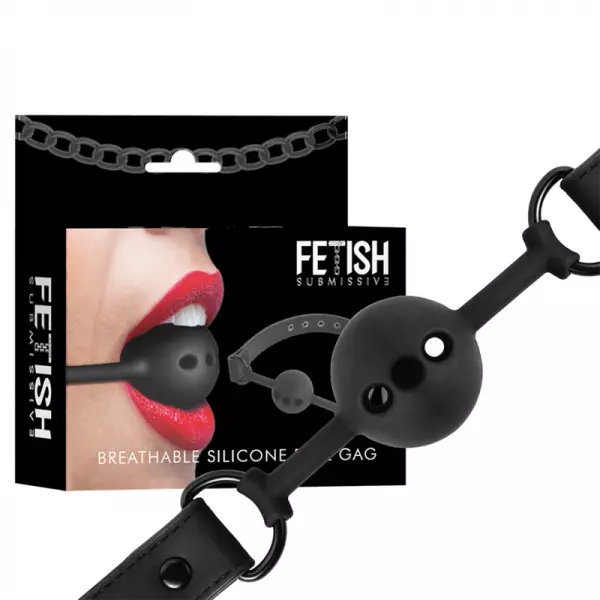 FETISH SUBMISSIVE BONDAGE - B�ILLON � BOULE EN SILICONE RESPIRANT