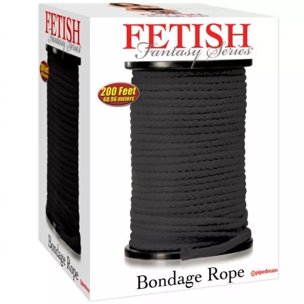 FETISH FANTASY SERIES - CORDE DE BONDAGE NOIRE 60,96 M�TRES
