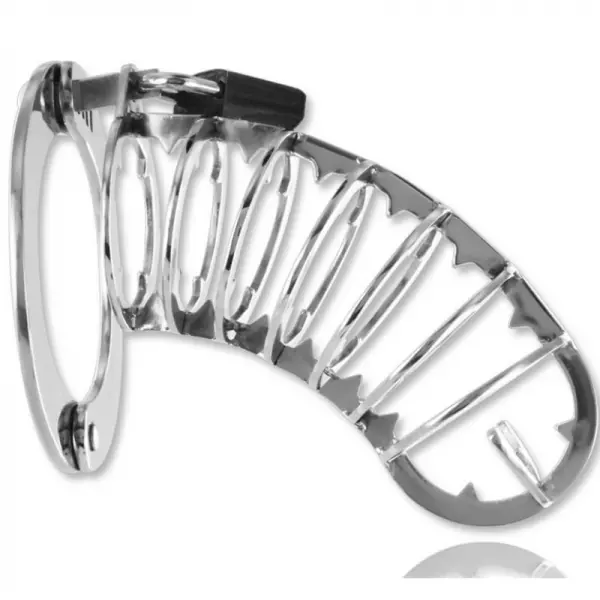 METAL HARD - CAGE  P�NIS AVEC SERRURE DE S�CURIT� 14 CM