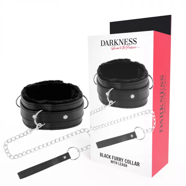 DARKNESS - COLLIER DE POSTURE CONFORTABLE AVEC CHA�NE EN CUIR