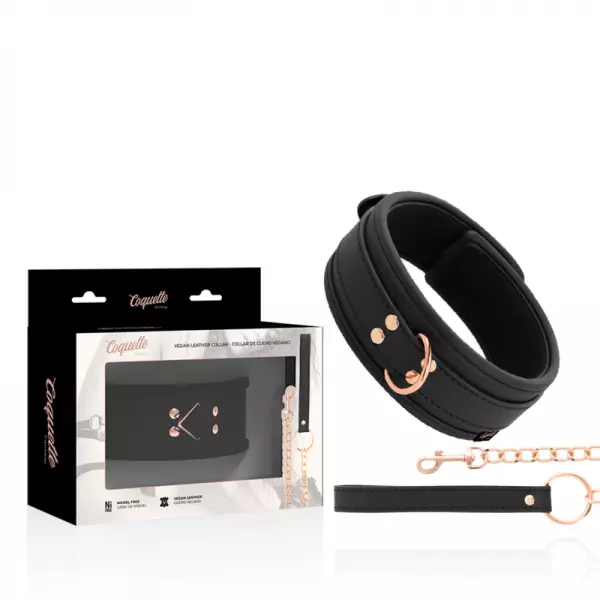 COQUETTE CHIC DESIRE - COLLIER FANTAISIE EN CUIR V�GAN AVEC BRACELET ET DOUBLURE EN N�OPR�NE