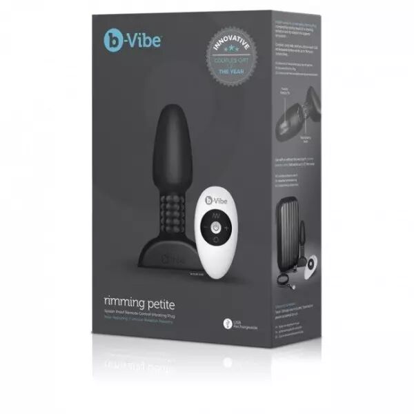 B-VIBE - RIMMING T�L�COMMANDE PLUG ANAL PETITE NOIR