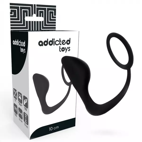 ADDICTED TOYS - PLUG ANAL AVEC ANNEAU P�NIS NOIR