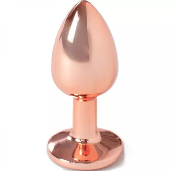 SECRETPLAY - PLUG ANAL EN M�TAL OR ROSE PETITE TAILLE 7 CM