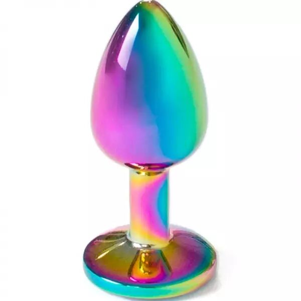 SECRETPLAY - PLUG ANAL EN M�TAL ARC-EN-CIEL PETITE TAILLE 7 CM