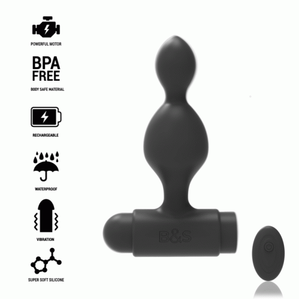 BLACK&SILVER - TUCKER PETITE T�L�COMMANDE POUR PLUG ANAL EN SILICONE