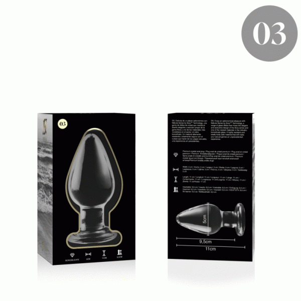NEBULA SERIES BY IBIZA - PLUG ANAL MOD�LE 3 VERRE BOROSILICATE 11 X 5 CM TRANSPARENT