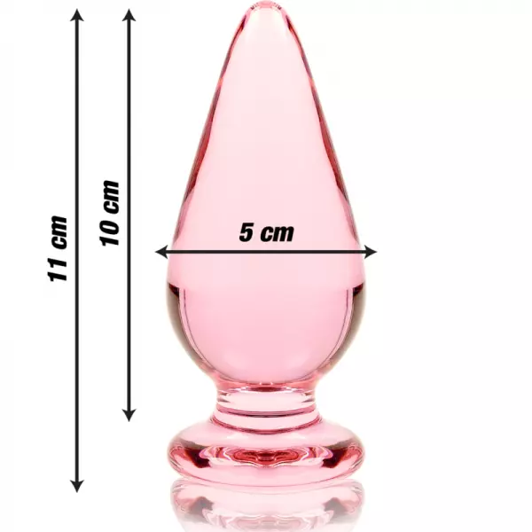 NEBULA SERIES BY IBIZA - PLUG ANAL MOD�LE 4 VERRE BOROSILICATE 11 X 5 CM ROSE
