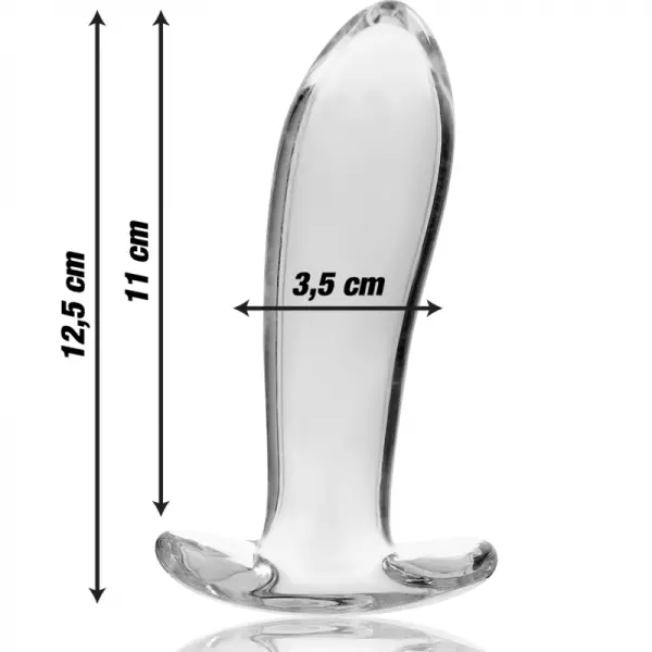 NEBULA SERIES BY IBIZA - PLUG ANAL MOD�LE 5 VERRE BOROSILICATE 12,5 X 3,5 CM CLAIR