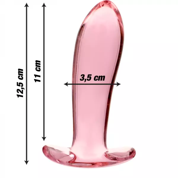 NEBULA SERIES BY IBIZA - PLUG ANAL MOD�LE 5 VERRE BOROSILICATE 12,5 X 3,5 CM ROSE