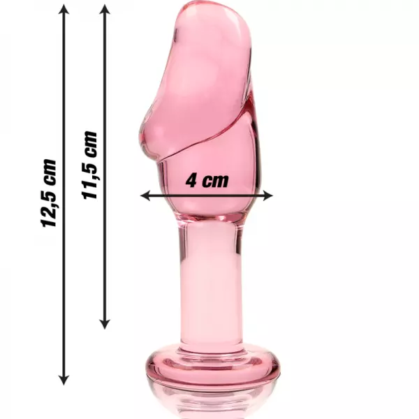 NEBULA SERIES BY IBIZA - PLUG ANAL MOD�LE 6 VERRE BOROSILICATE 12,5 X 4 CM ROSE