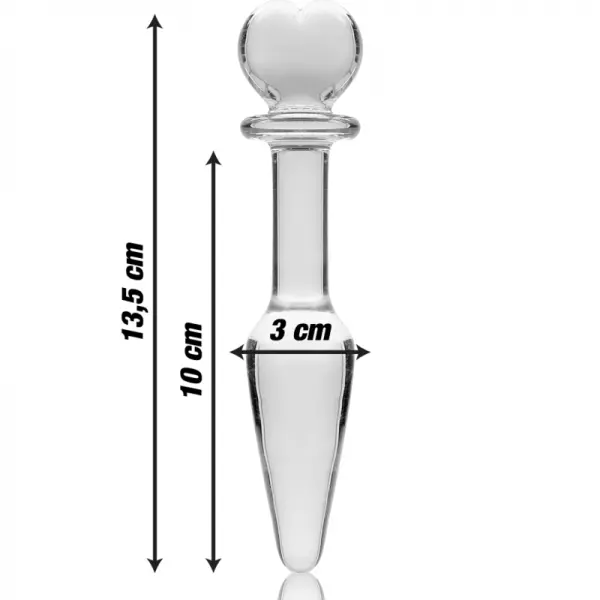 NEBULA SERIES BY IBIZA - PLUG ANAL MOD�LE 7 VERRE BOROSILICATE 13,5 X 3 CM CLAIR