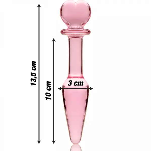 NEBULA SERIES BY IBIZA - PLUG ANAL MOD�LE 7 VERRE BOROSILICATE 13,5 X 3 CM ROSE