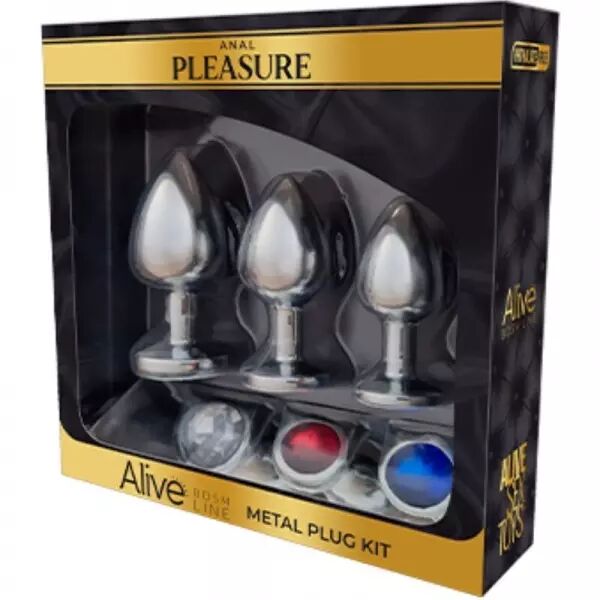 ALIVE - KIT DE PLAISIR ANAL 3 PLUG M�TAL