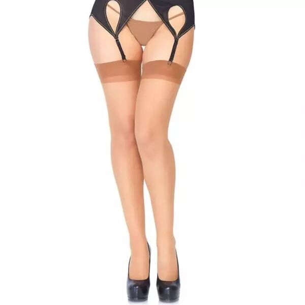 LEG AVENUE - BAS TRANSPARENTS MARRON TAILLE UNIQUE