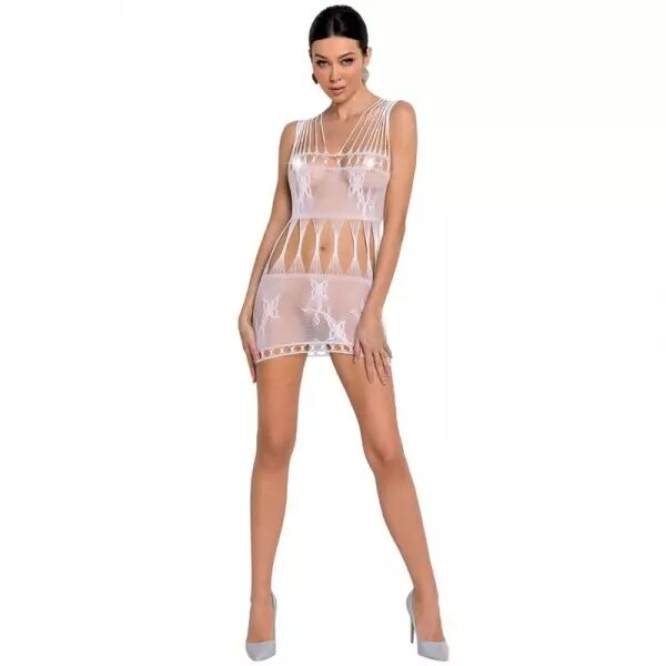 PASSION - FEMME BS090 BODYSTOCKING BLANC TAILLE UNIQUE