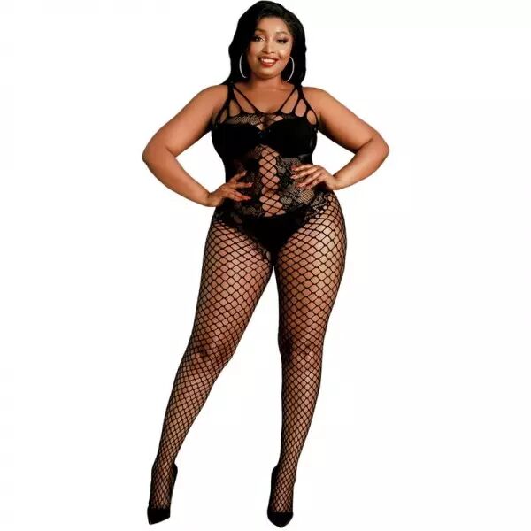 MOONLIGHT - BODYSTOCKING MOD�LE 4 NOIR GRANDE TAILLE