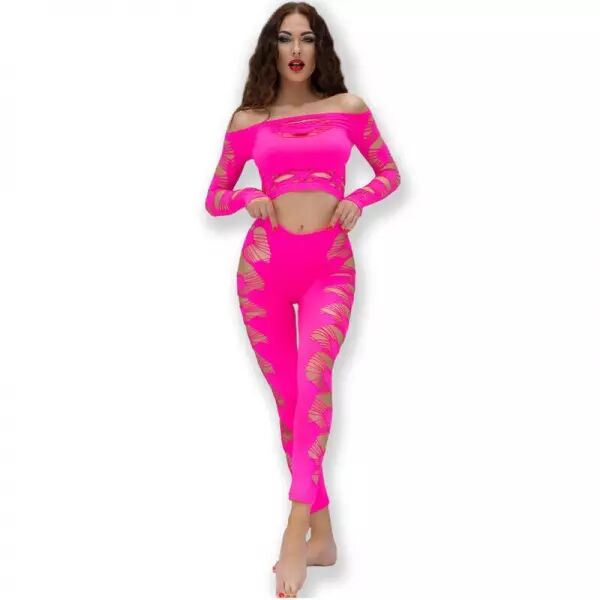 CHILIROSE - CR 4632 TOP & PANTALON FUCHSIA S/L
