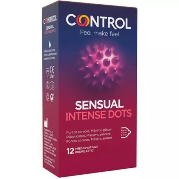 CONTROL - PR�SERVATIFS SPIKE � POINTES CONIQUES 12 UNIT�S