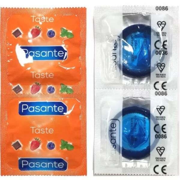 PASANTE - PR�SERVATIFS SAVEUR BLEUET SAC 144 UNIT�S