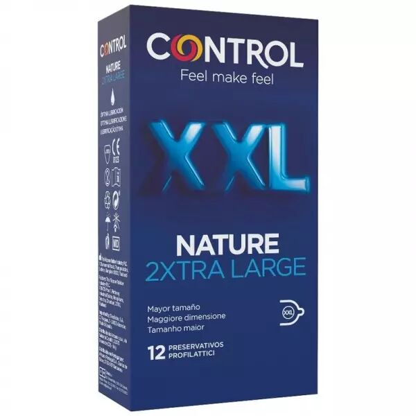 CONTROL - PR�SERVATIFS NATURE 2XTRA GRANDS XXL - 12 UNIT�S