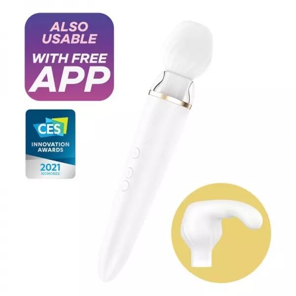 SATISFYER - APPLICATION DOUBLE WANDER BLANCHE