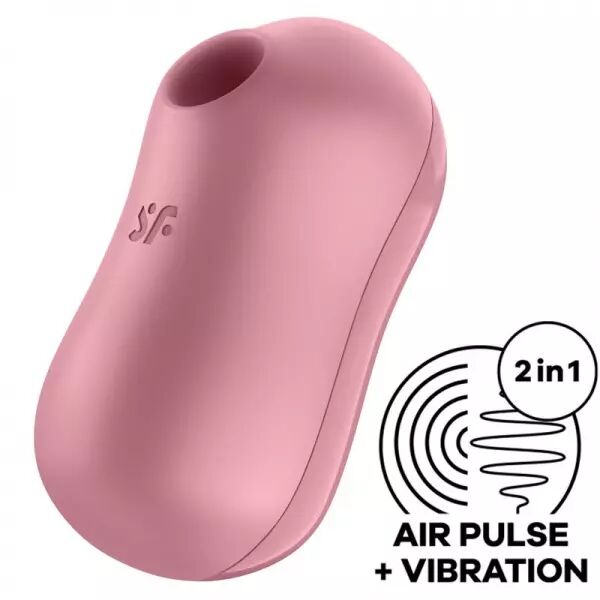 SATISFYER - STIMULATEUR ET VIBRATEUR D'IMPULSIONS D'AIR DE BARBE � COTON ROSE