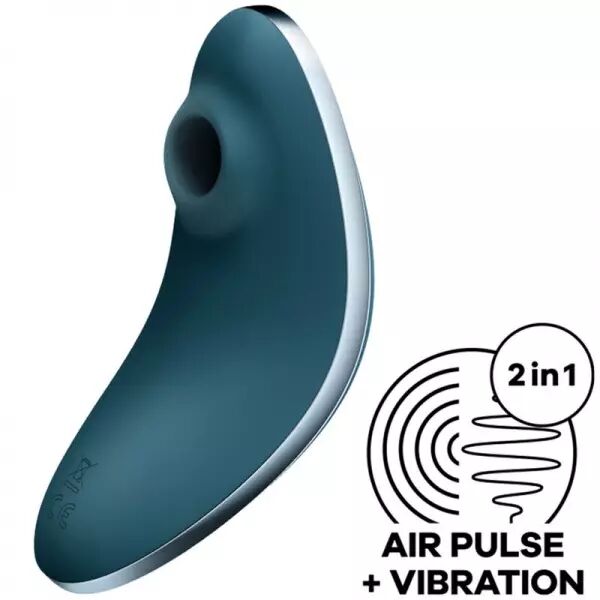 SATISFYER - VULVA LOVER 1 STIMULATEUR ET VIBRATEUR AIR PULSE BLEU