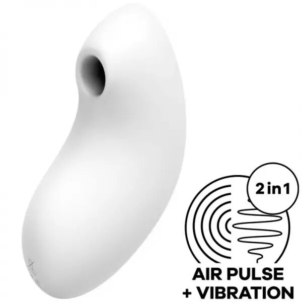 SATISFYER - STIMULATEUR ET VIBRATEUR � PULSE D'AIR VULVA LOVER 2 BLANC