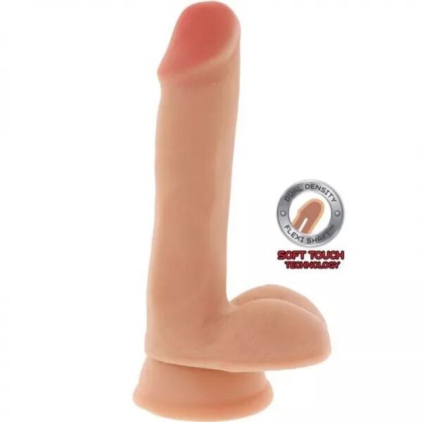 GET REAL - GODE DOUBLE DENSIT� 17 CM BALLES PEAU