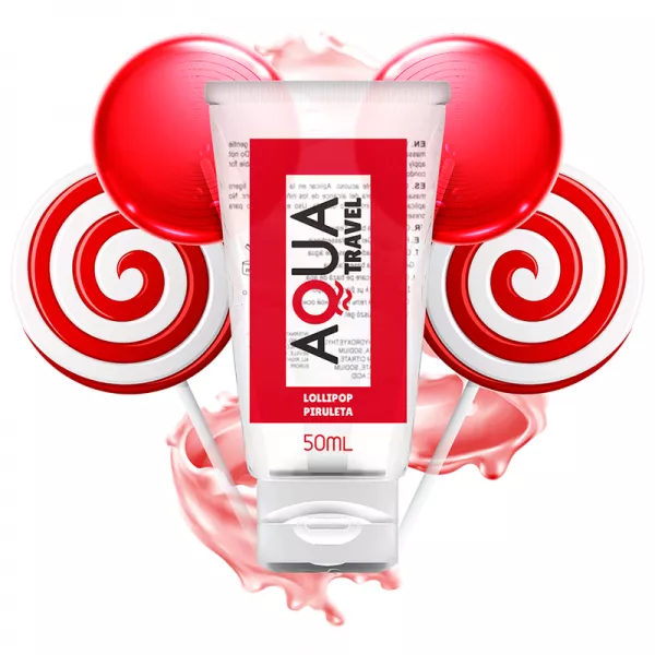 AQUA TRAVEL - LUBRIFIANT � BASE D''EAU SAVEUR LOLLIPOP - 50 ML