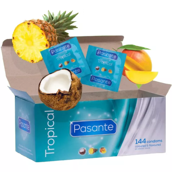 PASANTE - LES PR�SERVATIFS SAVEURS TROPICALES 144 UNIT�S