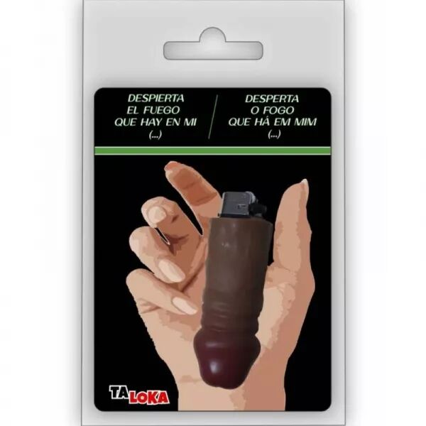 TALOKA - BRIQUET FANTASTIQUE EN FORME DE P�NIS DE COULEUR MULATTO 100% RECHARGEABLE
