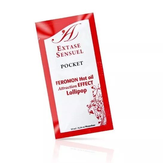 EXTASE SENSUAL - HUILE DE MASSAGE AUX PH�ROMONES EFFET CHALEUR SUCETTE 10 ML