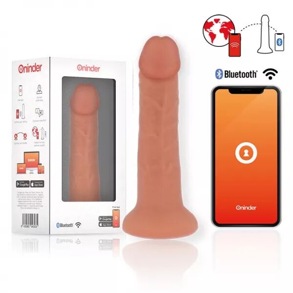 ONINDER - PETIT GODE VIBRATEUR BOGOT� 9 VITESSES NATUREL 17.5 CM -O- 4 CM - APPLICATION GRATUITE