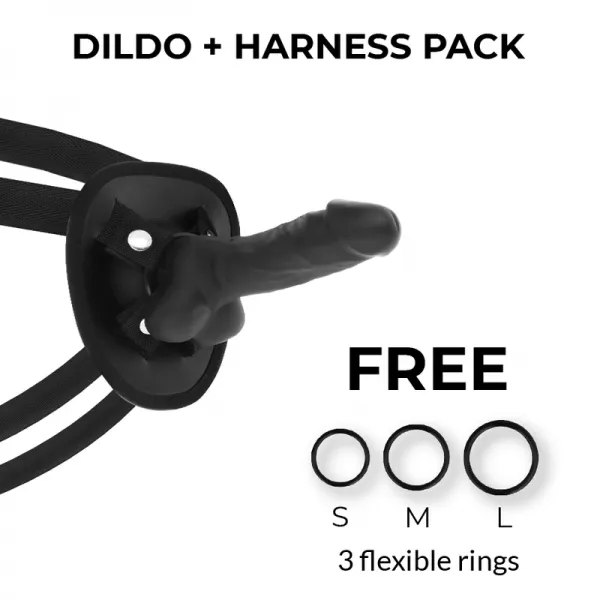 COCK MILLER - HARNAIS + SILICONE DENSIT� COCKSIL ARTICULABLE NOIR 13 CM